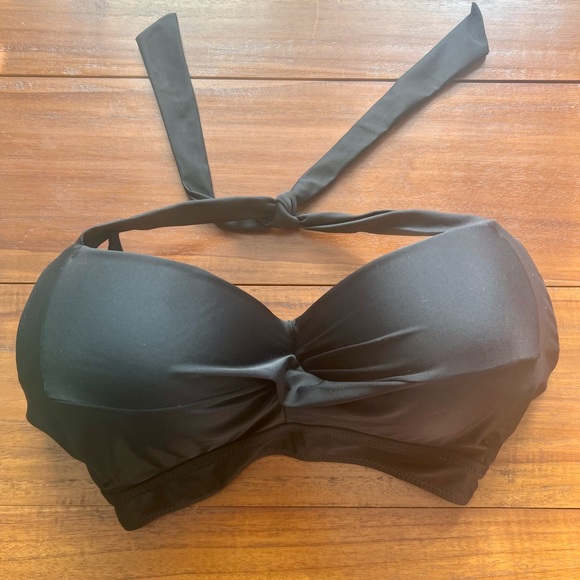 Tempt Me Black Retro Halter Push Up Bikini Top - Picture 5 of 7